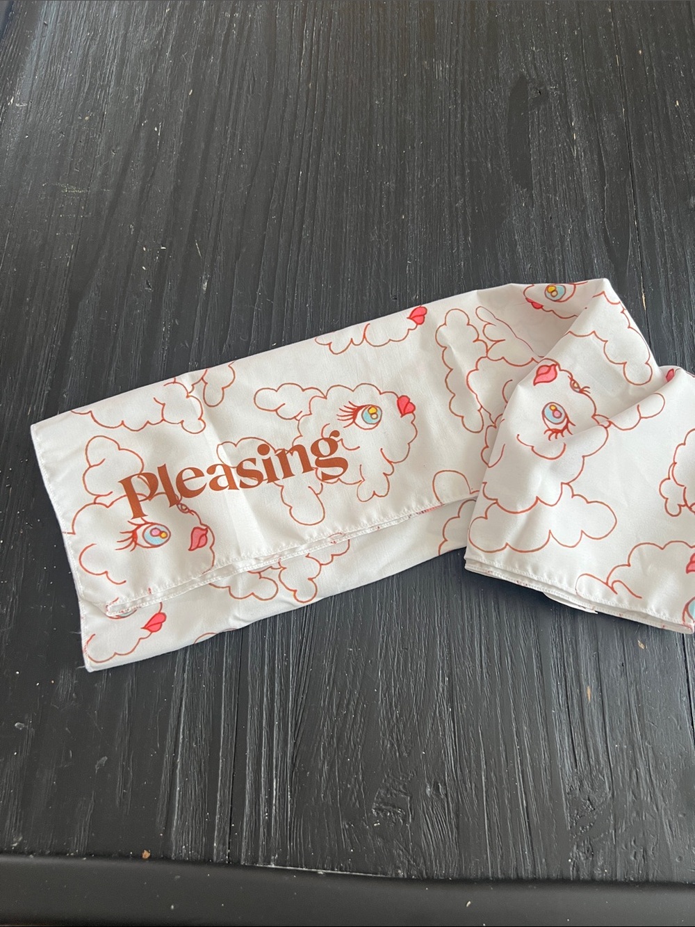 Harry Styles Pleasing Printed Scarf in White and Coral